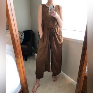 Brown Flowy Jumpsuit